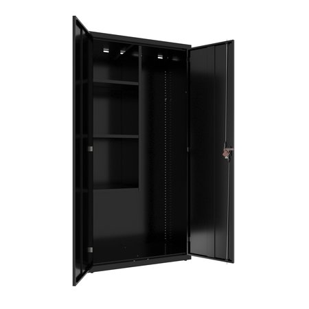 HIRSH Janitorial Storage Cabinet, 18"D x 36"W x 72"H, Black 24033